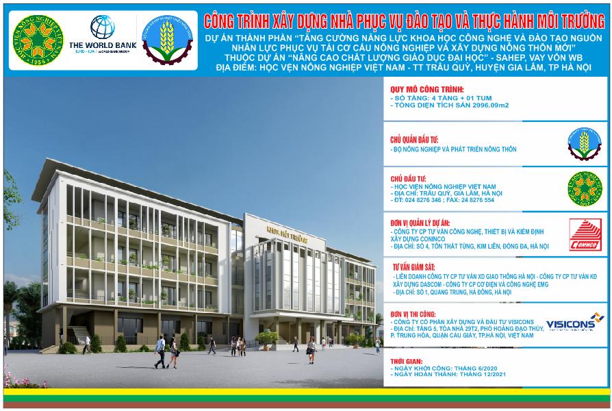 Nhà đào tạo và thực hành khoa Môi trường học viện Nông nghiệp Việt Nam