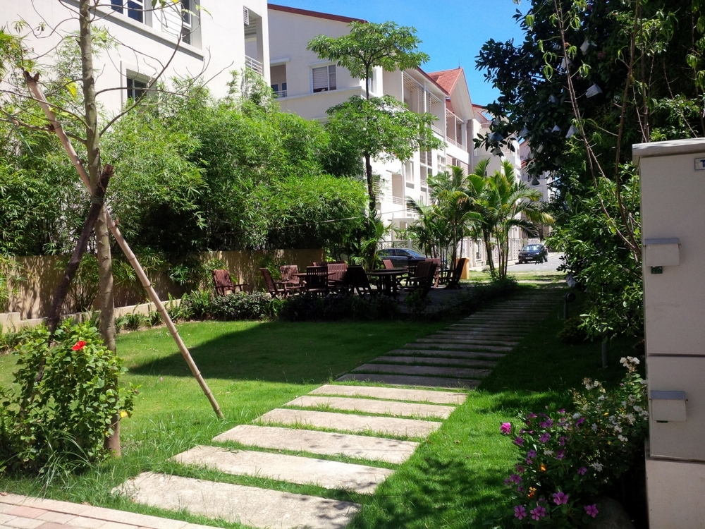 Landscape at the se-mi detached house area of the Construction Project (Phase 1) - North An Khanh New Urban area development